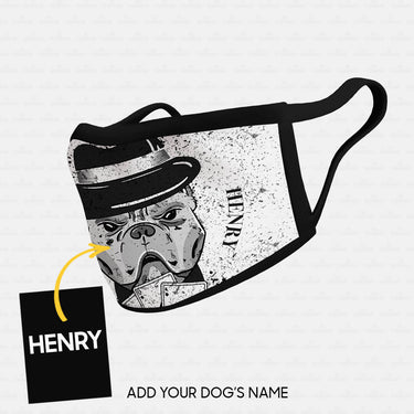 Personalized Dog Gift Idea - Gangster Dog With Hat For Dog Lovers - Cloth Mask